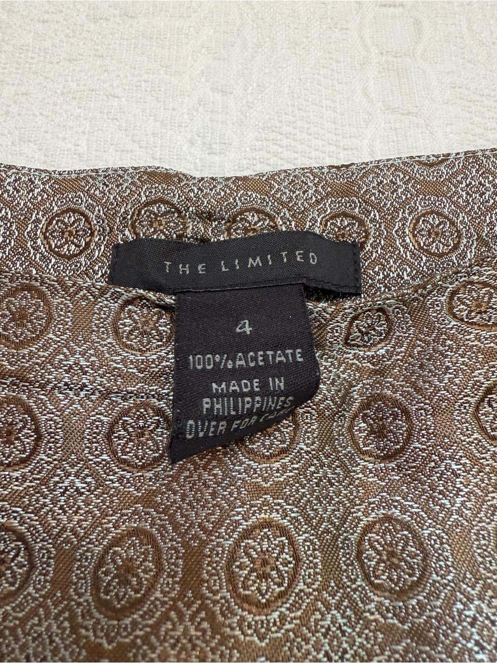 The Limited Pencil Skirt Women’s Size 4 Blue Brown Fully Lined - Picture 4 of 7